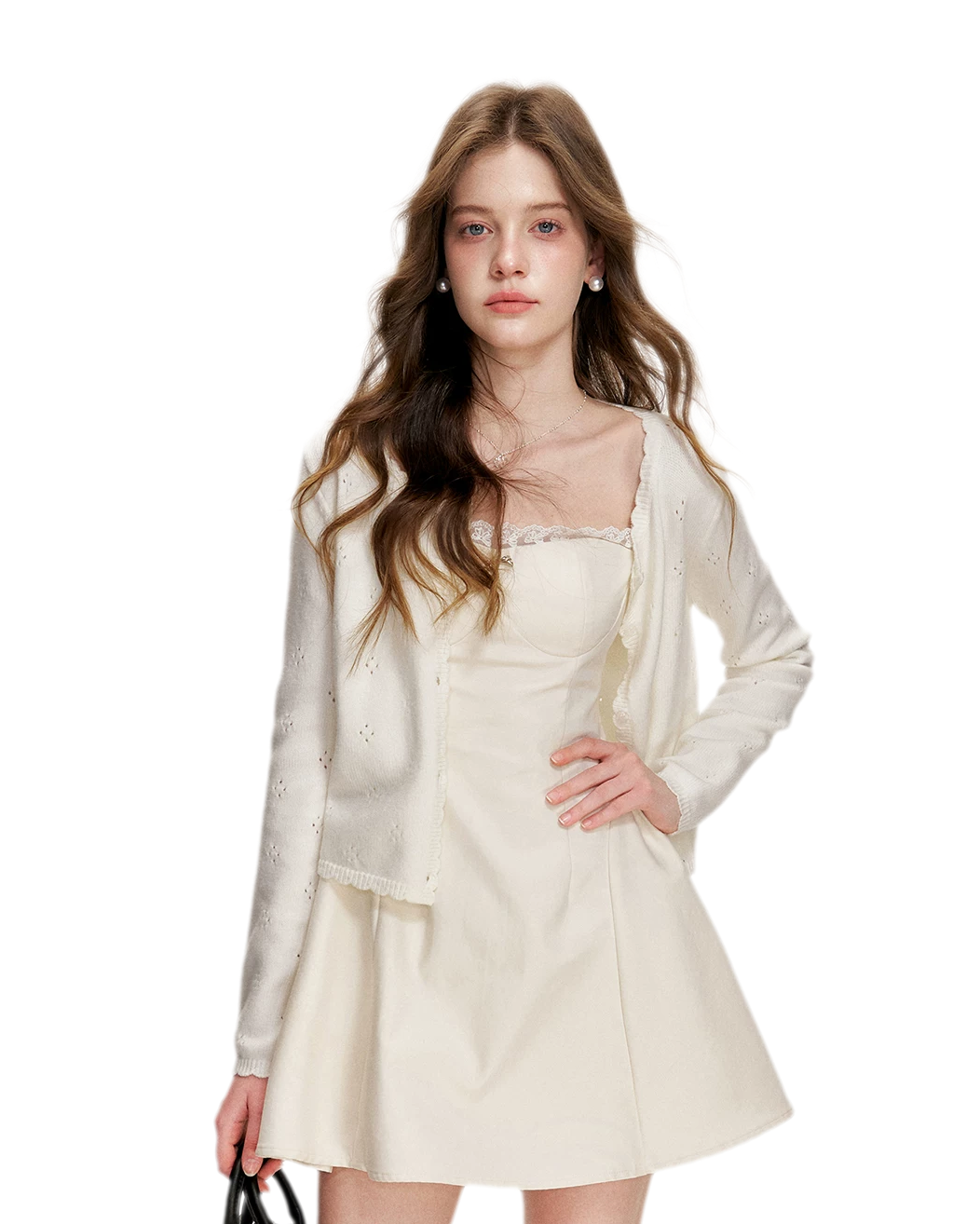 Lace-Trimmed A-Line Camisole Dress | Final Sale