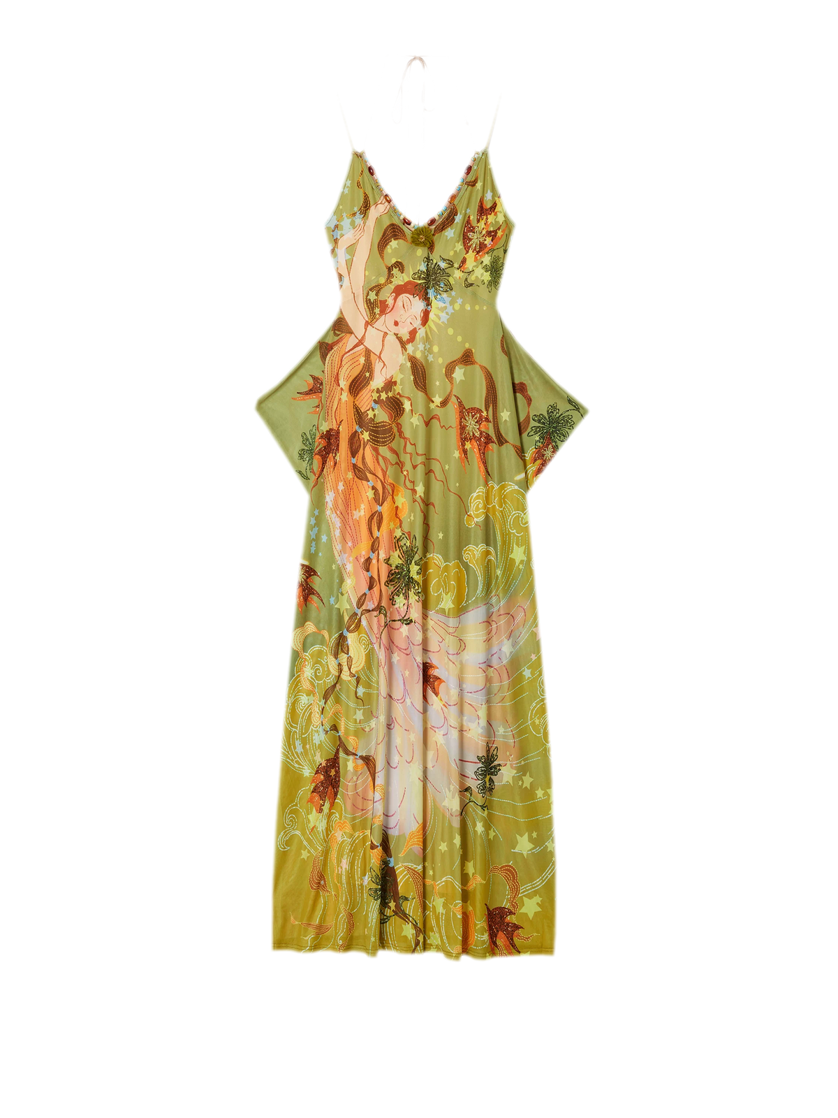 Beaded Floral Cami Dress