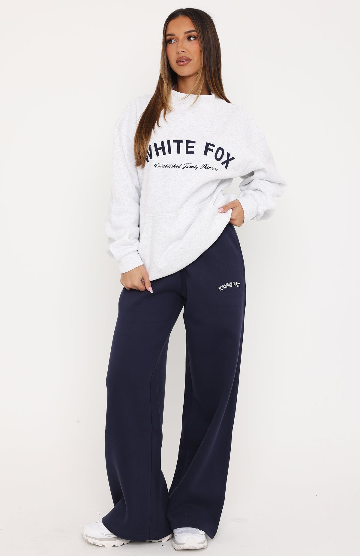 Found It Out Wide Leg Sweatpants Navy