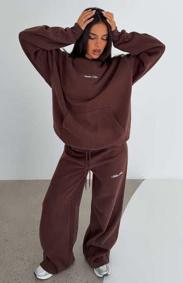 Wishing For It Oversized Hoodie Chocolate
